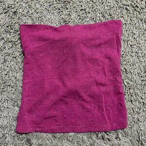 Y2K Debut Brand Pink Sparkly Tube Top Glam Minimalist Tube Top Size L